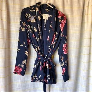 Joie extra small xs floral blazer blouse